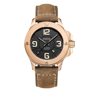 Parnis 47mm Military Japan Automatic Mechanical Watches Luxury Sapphire Crystal Leather Band Casual Mens Watch Watch PAR83003