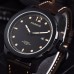 Parnis 44mm Military Watch Men Automatic Wristwatch Sapphire Auto Date Brown Genuine Leather Watchband Mens Mechanical Watch PAR83005