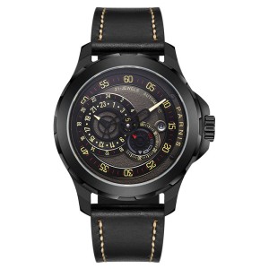 Parnis 44mm Case Japan Automatic Watch  Luminous Design Brand Genuine Leather Watchband Automatic Mechanical Mens Watch PAR83007