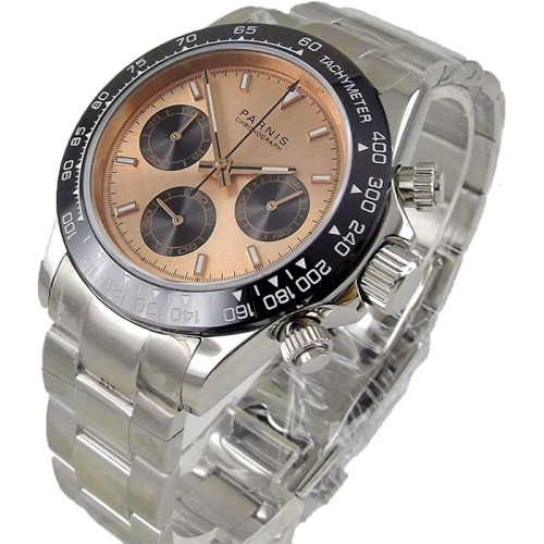 Parnis Solid 39mm Quartz Mens Watch Full Chronograph White dial Luminous Sapphire Glass Black Bezel Stop Watch Men PAR01002 Parnis Solid 39mm Quartz Mens Watch Full Chronograph White dial Luminous Sapphire Glass Black Bezel Stop Watch Men PAR01002
