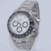 Parnis Sapphire Crystal 39mm White Dial Black Ceramic Bezel Japanese Quartz Movement Chronograph Men's Watch Stainless Band PAR01004