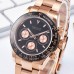 Parnis 39MM Black Dial Mens Waterproof Watch Stainless Steel Strap Auto Date Chronograph Men's Quartz Watches heren horloge PAR01012