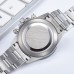 Parnis Silver Stainless Steel Case Men's Watch Auto Date Chronograph Men Quartz Wristwatches PAR01013