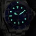 Parnis 40mm Green Dial Automatic Mechanical Watch Green Ceramic Bezel Mens Watch PAR96017