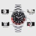 Parnis 40mm Sapphire Glass Red Hand GMT Master Red And Black Bezel Mens Automatic Watch PAR93004G