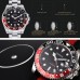 Parnis 40mm Sapphire Glass Red Hand GMT Master Red And Black Bezel Mens Automatic Watch PAR93004G