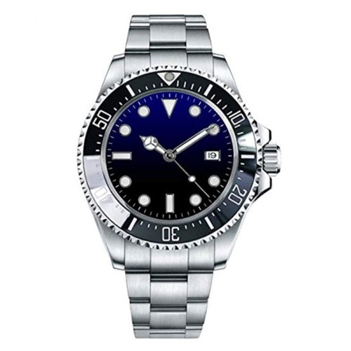 Parnis 44mm Black And Blue Dial Ceramic Rotating Luminous Marks Bezel Japan Automatic Movement Stainless Steel Band Mens Watch PAR69001