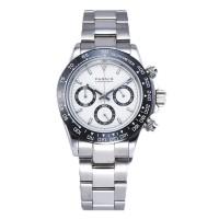 Parnis 39mm Dial Quartz Chronograph Top Brand Luxury Pilot Business Waterproof Sapphire Crystal Men's Watch Relogio Masculino PAR01007