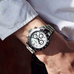 Parnis 39mm Dial Quartz Chronograph Top Brand Luxury Pilot Business Waterproof Sapphire Crystal Men's Watch Relogio Masculino PAR01007
