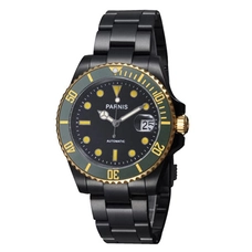 Parnis 40mm Ceramic Bezel Luminous Mark Black Dial Diver Style Automatic Watch PAR96004