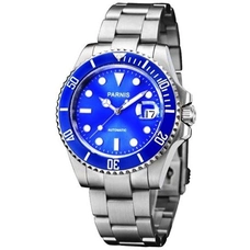 Parnis 40mm Blue Dial Ceramic Bezel Luminous Mark  Automatic Mens Watch PAR96008