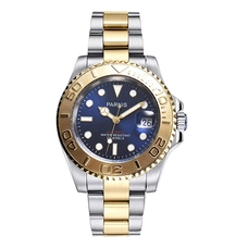 Parnis 40mm Luminous Sapphire Glass Steel Band Classic Retro Sport Automatic Mechanical Self-Wind   Mens Wrist Watches PAR96016