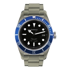 Parnis 41mm Black Dial Rotate Bezel Sapphire Crystal 21 Jewels Japan Automatic Movement Mens Wristwatch PAR96020