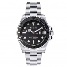 Parnis 41mm Ceramic Bezel 50M Waterproof Sapphire Crystal 21 Jewels Japan Automatic Movement Mens Watch PAR96021