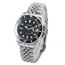 Parnis 40mm Mechanical Automatic Mens Watch Stainless Steel Bracelet Miyota 8215 Movement Calendar Men Watches with box gift PAR96034