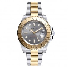 Parnis 40mm Silver Case Watches Man Rotate Automatic Watch Folding Clasp Bracelet Calendar 2021 Man Gift Clock Ttop Luxury Brand PAR96037