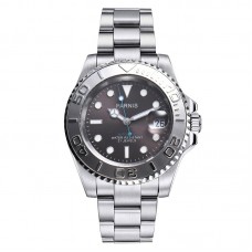 Parnis 40mm Automatic Watch Men Rotating Bezel Mechanical Men's Watches Stainless Steel Bracelet Calendar 2021 With Box Gift PAR96043