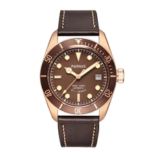 Parnis 41mm Mechanical Watches Luxury Brand Mens Watch 21 Jewel Miyota Movement Leather/Steel StrapPA6050-A Gifts for Men PAR96045