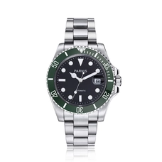 Parnis 40mm Mens Mechanical Watch Watch  Automatic Watch Men Black Rubber Strap Stainless Steel Auto Date Sapphire Crystal PAR96046