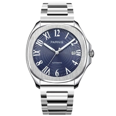 Parnis Blue Dial Stainless SteelAutomatic Watch Japan Movement Sapphire Crystal Mechanical Men Watch PAR03011