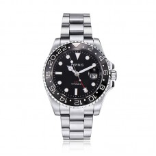 Parnis 40mm Sapphire Crystal Ceramic Bezel Automatic Movement GMT Master Men Watch PAR93002G