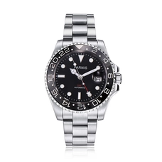 Parnis 40mm Sapphire Crystal Ceramic Bezel Automatic Movement GMT Master Men Watch PAR93002G