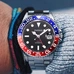 Parnis 40mm Black Dial Sapphire Glass GMT Master Red And Blue Bezel Mens Automatic Watch PAR93005G