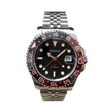 Parnis 40mm Automatic Mechanical GMT Sapphire Crystal 2021 Diver Mens Watch PAR93012G