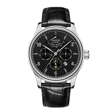 Parnis 43mm Automatic Watch Moon Phase Power Reserve Men Luxury Brand Top Japan Mechanical Winder Casual Mens Watch PAR66005