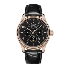 Parnis 43mm Automatic Watch Moon Phase Power Reserve Men Luxury Brand Top Japan Mechanical Winder Watches  Casual Mens Watch PAR66006