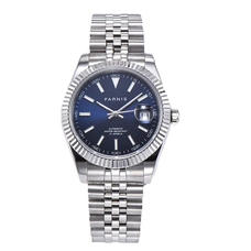 Parnis Blue Dial Automatic Mechanical Calendar Men's Watch Sapphire Crystal Mens Watch PAR98011