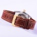 Parnis 36mm Silver Dial Men's Mechanical Automatic Watch Sapphire Crystal Leather Strap Watches 21 Jewels PAR98013