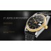 Parnis 36mm Silver Dial Men's Mechanical Automatic Watch Sapphire Crystal Leather Strap Watches 21 Jewels PAR980117