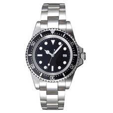 Parnis 40mm Black Dial Solid 316L Stainless Steel Case Automatic Movement Mens Watch PAR69002