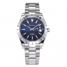 Parnis 39.5mm Automatic Mechanical Men's Watches Japan Movement Silver Case Men Bracelet Watch PAR88015