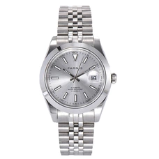 Parnis 39.5mm Silver Dial Automatic Mechanical Mens Watches Stainless Steel Case Men Bracelet Watch PAR88022