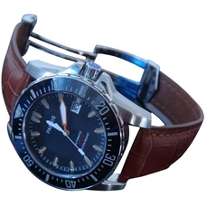 Parnis Black dial Sapphire Glass Ceramic Bezel Water Resistant Mens Watch PAR06003G