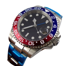 Parnis 40mm Black Dial GMT Stainless Steel Sapphire Glass Submariner Automatic Mens Watch PAR51002G