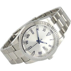 Parnis Watch 40mm White Dial White Mark Luminous Sapphire Glass Automatic Self-Wind Movement Mens Watch PAR51020